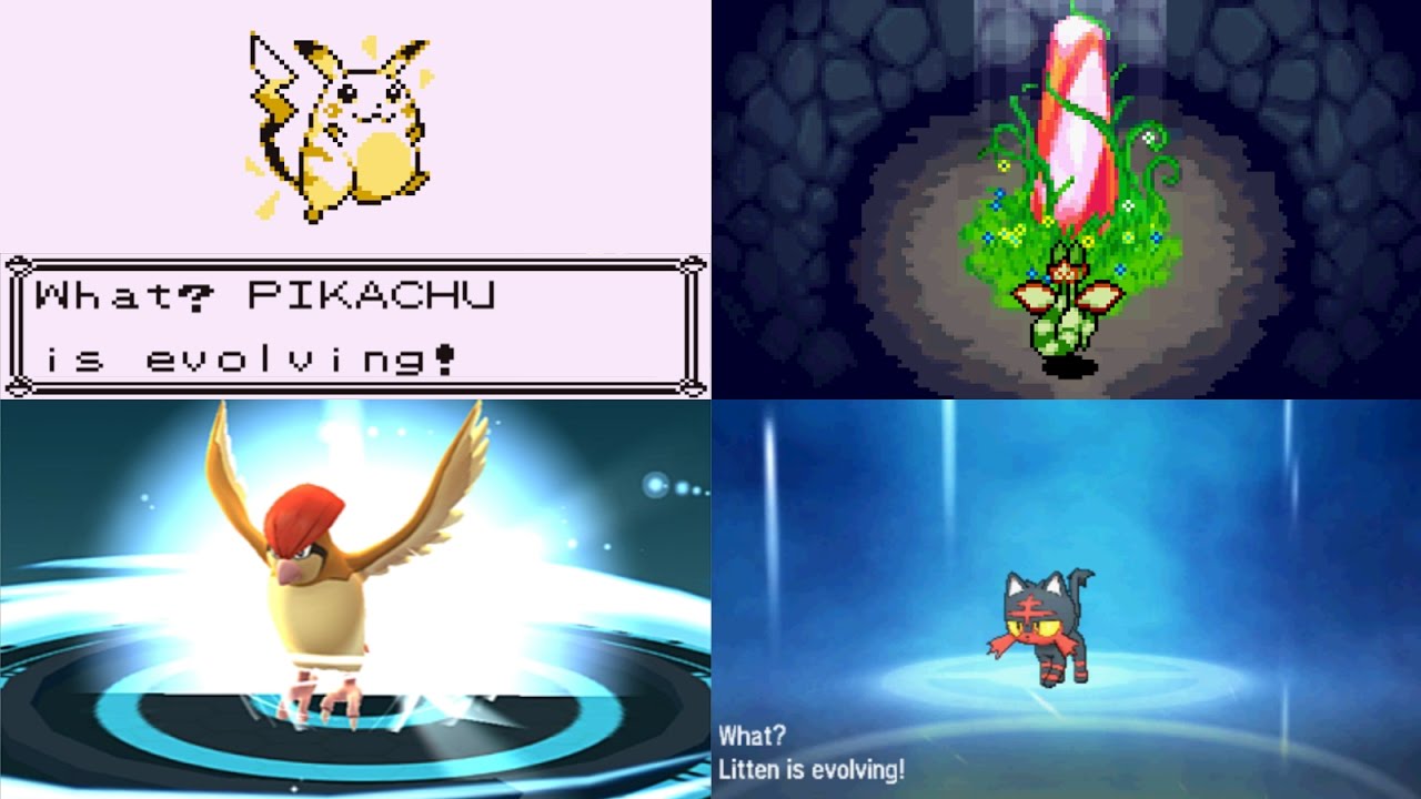 Evolution of Pokémon Evolution Animations (1996 - 2017)
