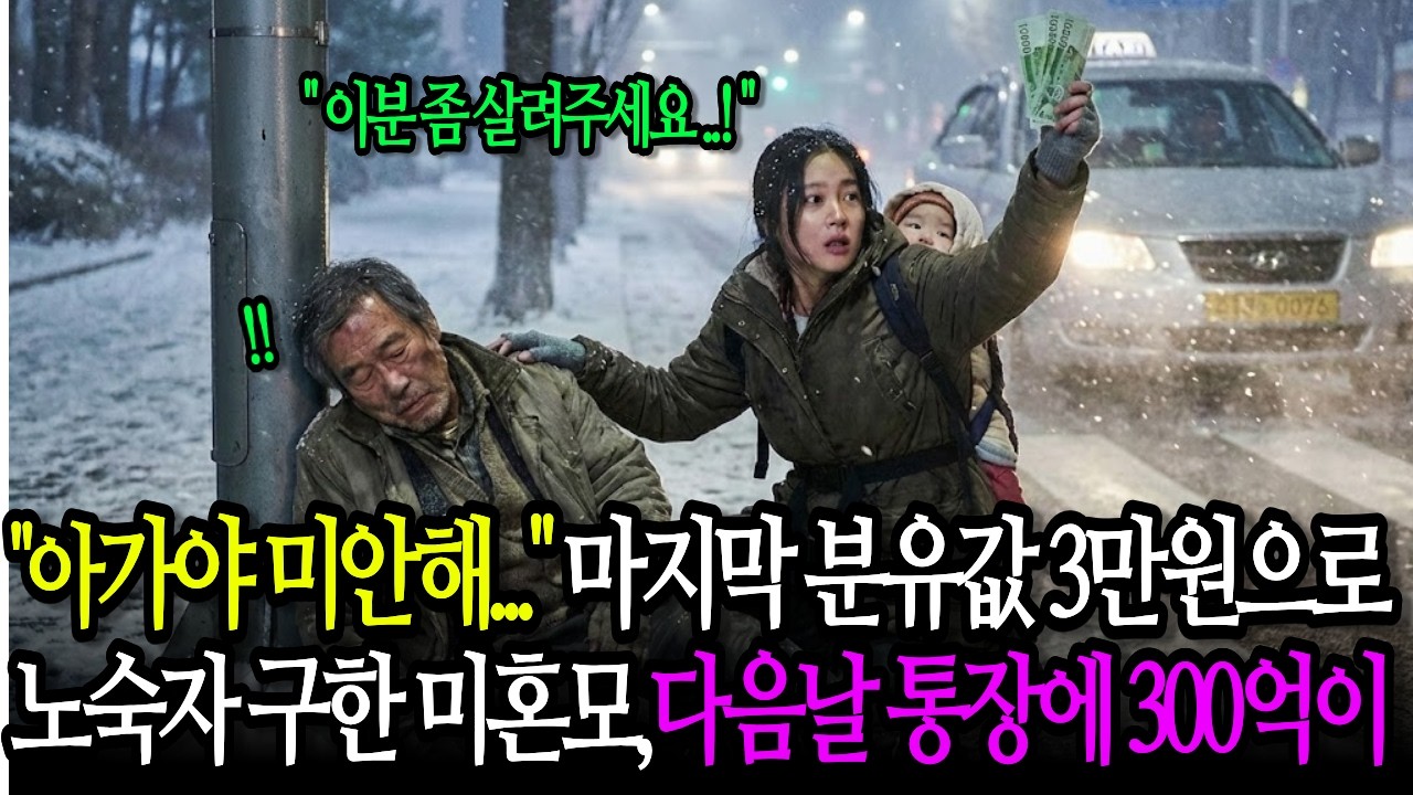 마지막 분유값 3만원으로 노숙자를 구해준 가난한 미혼모,다음날 백만장자가 300억 들고 찾아왔습니다ㅣ사연라디오ㅣ인생역전ㅣ감동사연