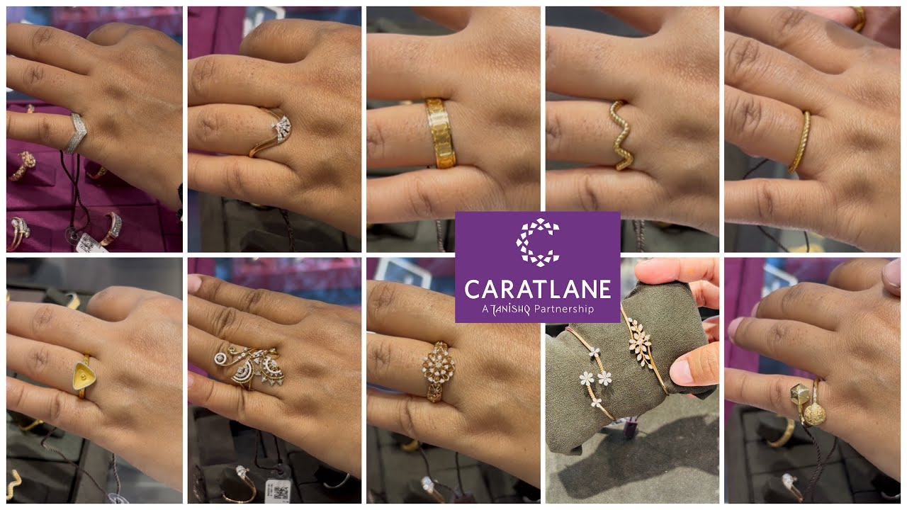 New lightweight 22kt gold daily wear finger ring / gold kada bracelet and diamond ring in 18kt gold