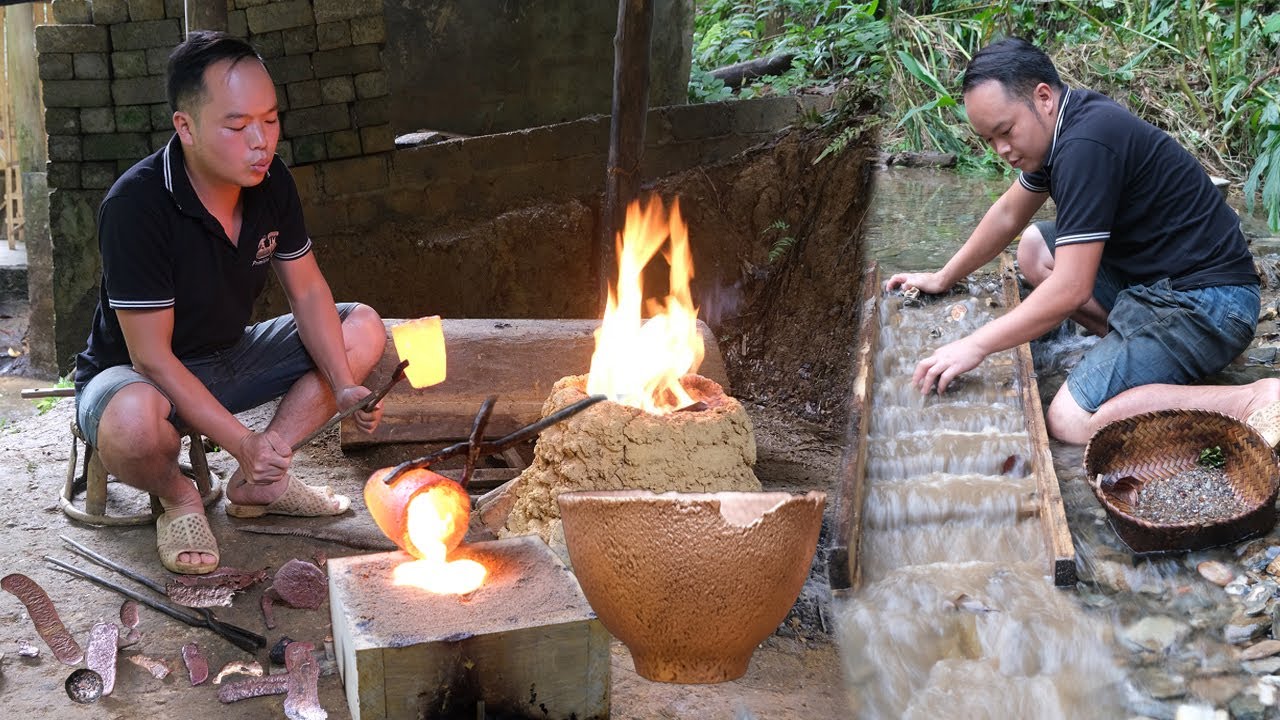 Primitive Copperworking: The journey from raw copper ore to the crafting of finished objects.