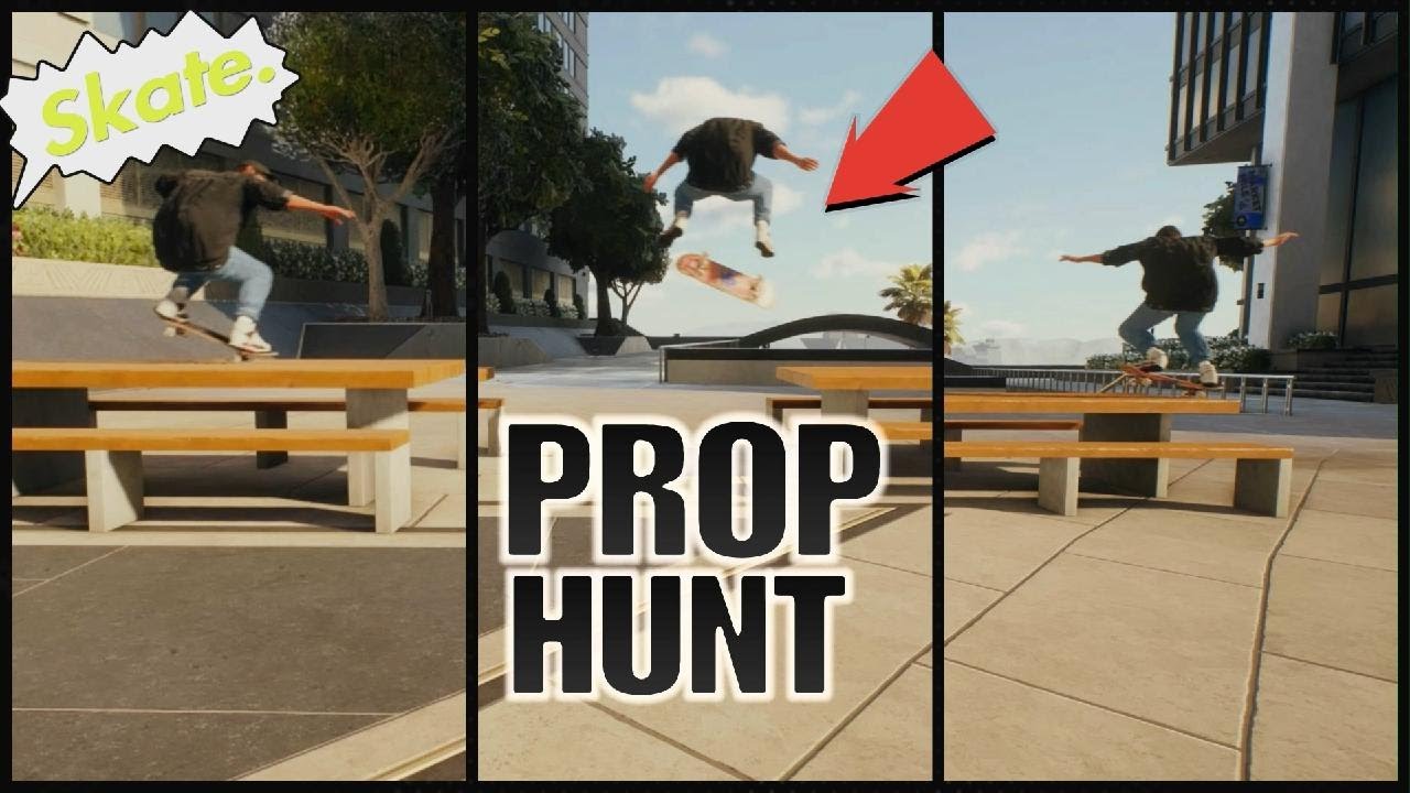 Skate.4 PROP HUNT, street sk8ing, Gnarly transfers