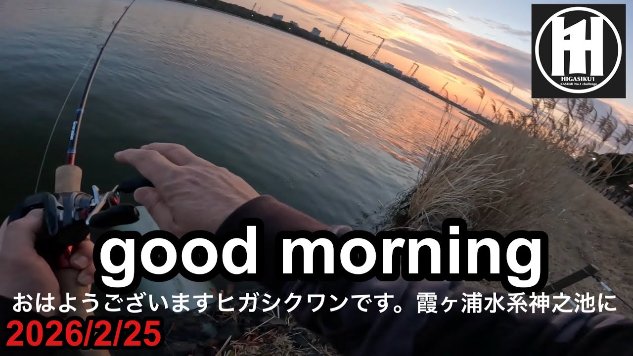 バス釣り！朝の釣行は気持ちいい2026年2月23日