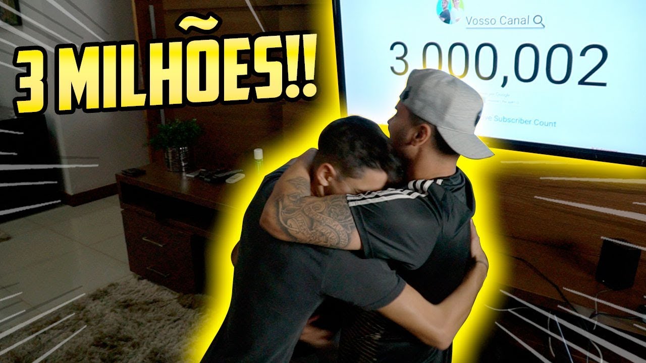 REAÇÃO ÉPICA AO CHEGAR À 3 MILHÕES DE INSCRITOS!! ( emocionante )