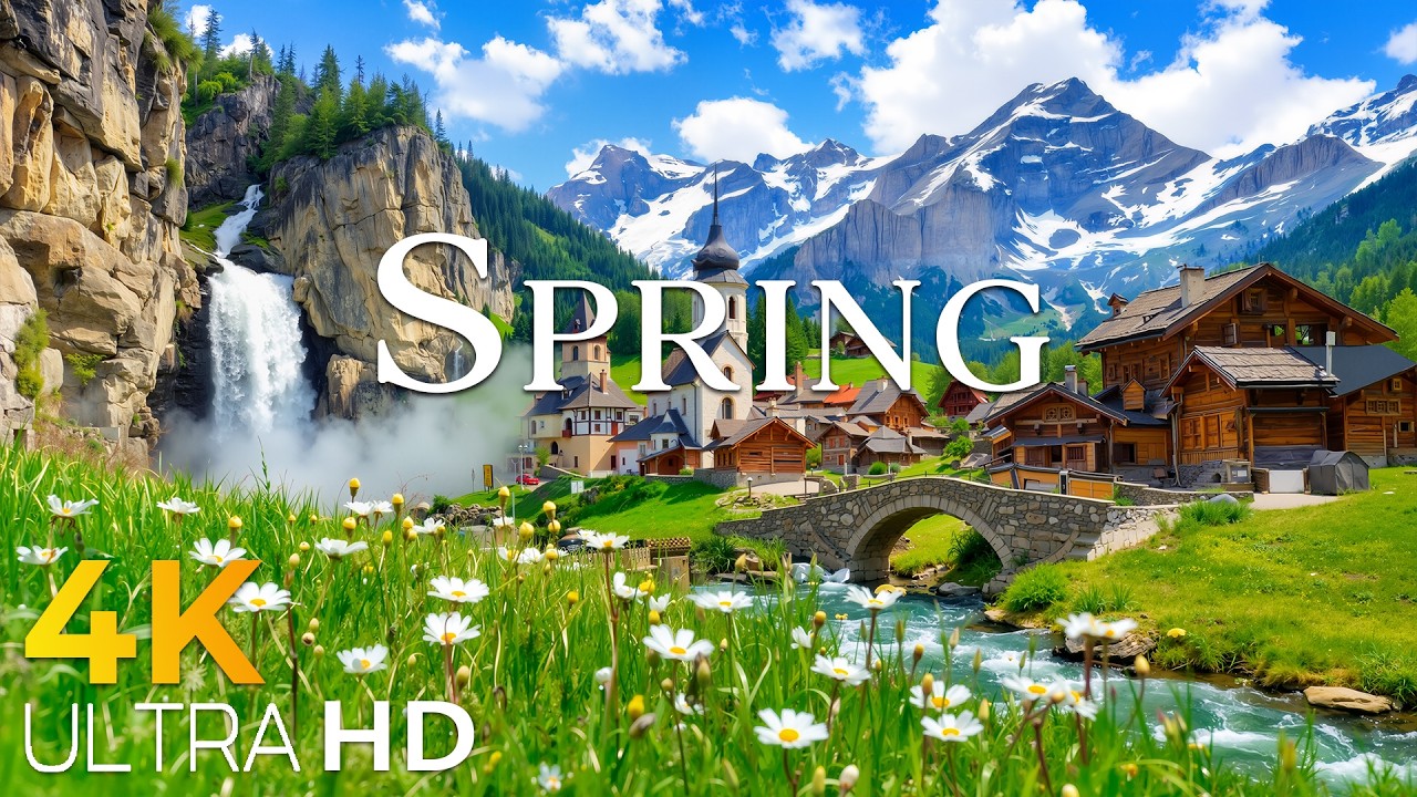 Switzerland in Spring 4K &bull; Alpine Meadows & Peaceful Mountain Ambience | Relaxing Nature Film