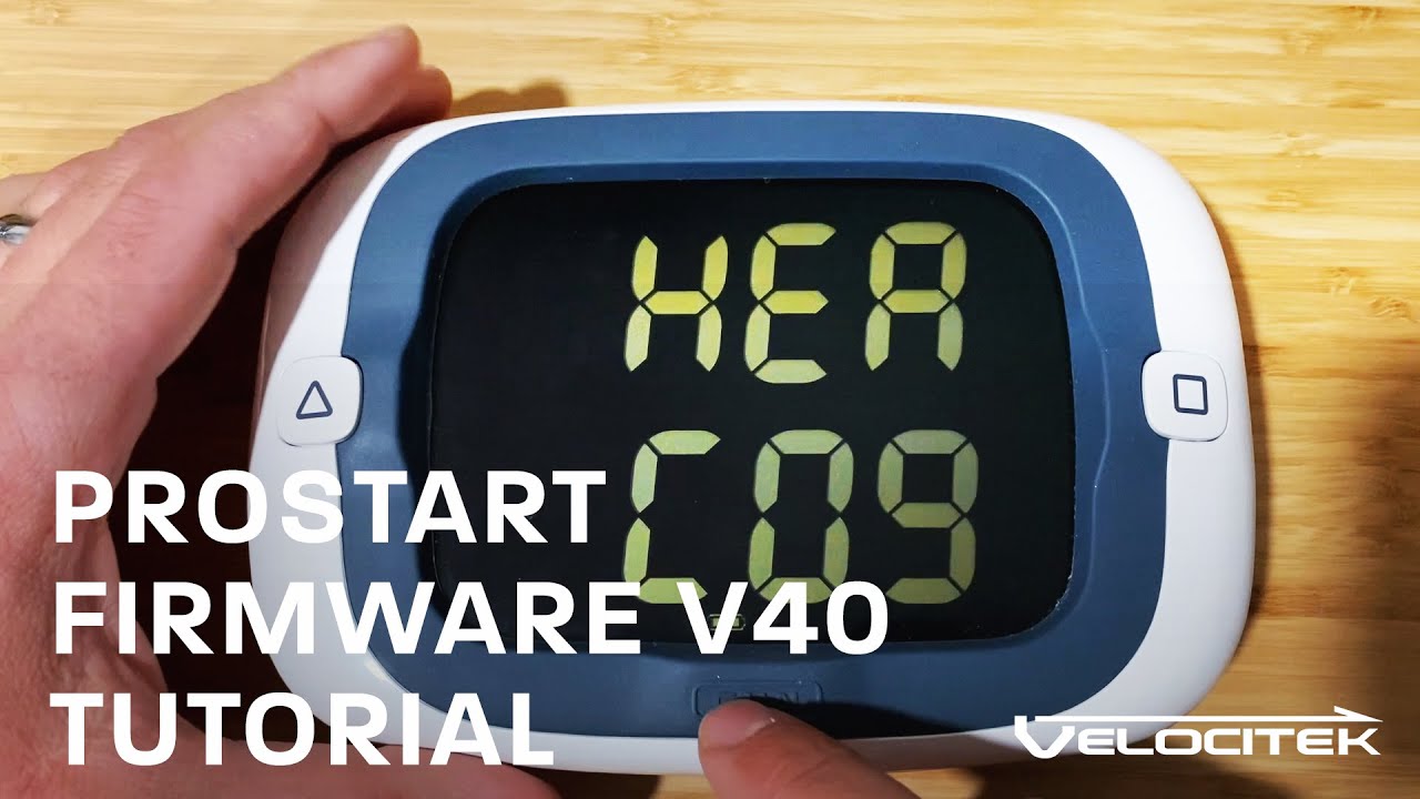 ProStart firmware v40 configuration menu