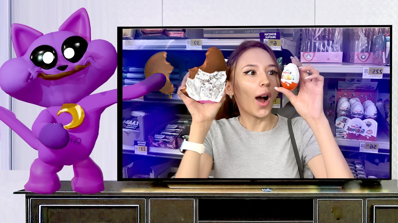 Анимация «Catnap VS Me Mukbang» в магазине у дома / Анимация Ами