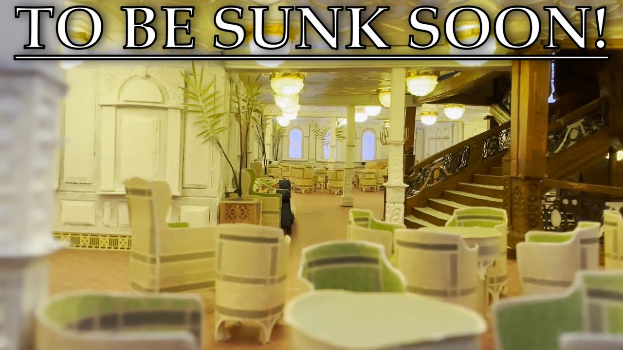 CARDBOARD TITANIC RECEPTION ROOM PRE SINKING PRESENTATION!