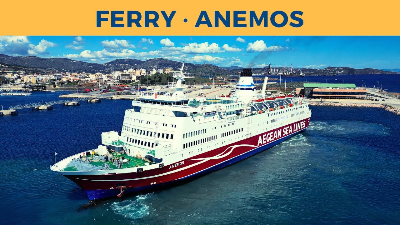 Arrival of ferry ANEMOS, Lavrio (Aegean Sea Lines)