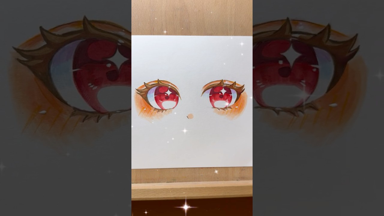 How to Easily Draw Cute Anime Eyes❤️