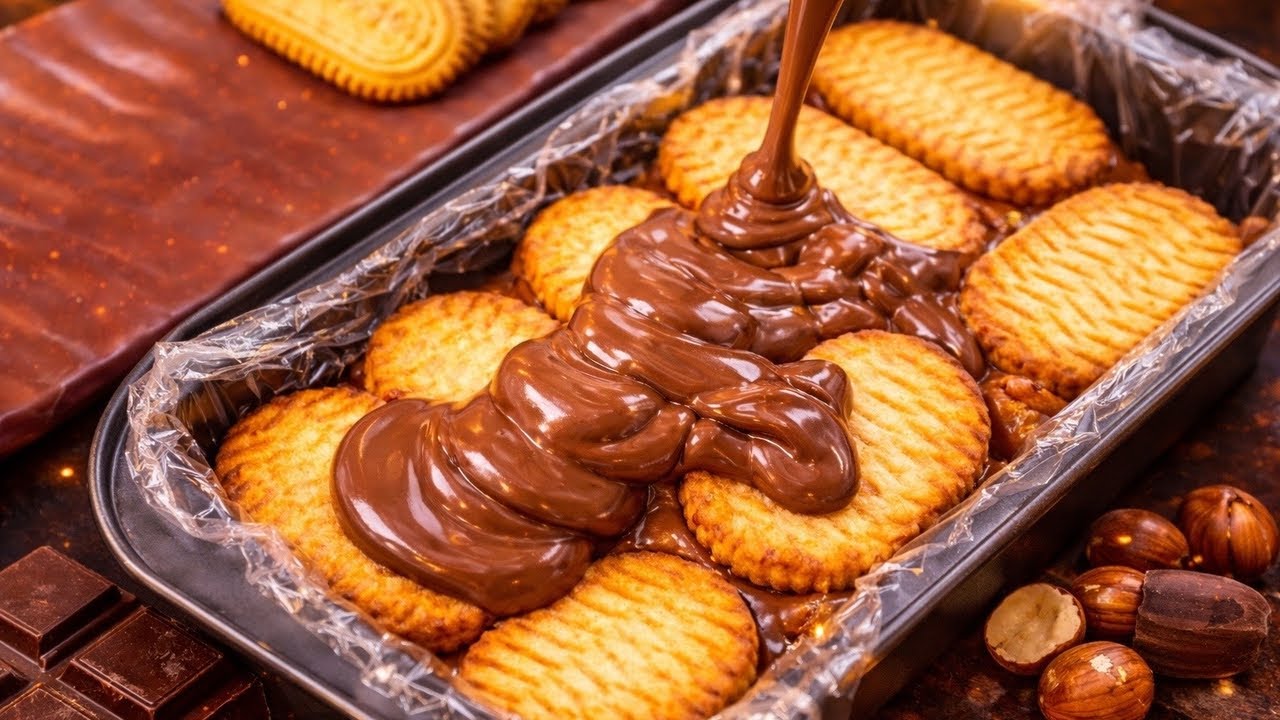 Condensed Milk, Peanuts & Cookies — That’s All You Need for This Easy Dessert! 🥜🍫