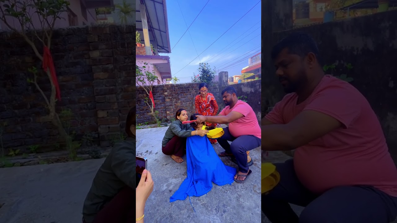 प्रारम्भ परिस्कृतको पहिलो पटक कपाल काट्दै (२०८२ फागुन ८)