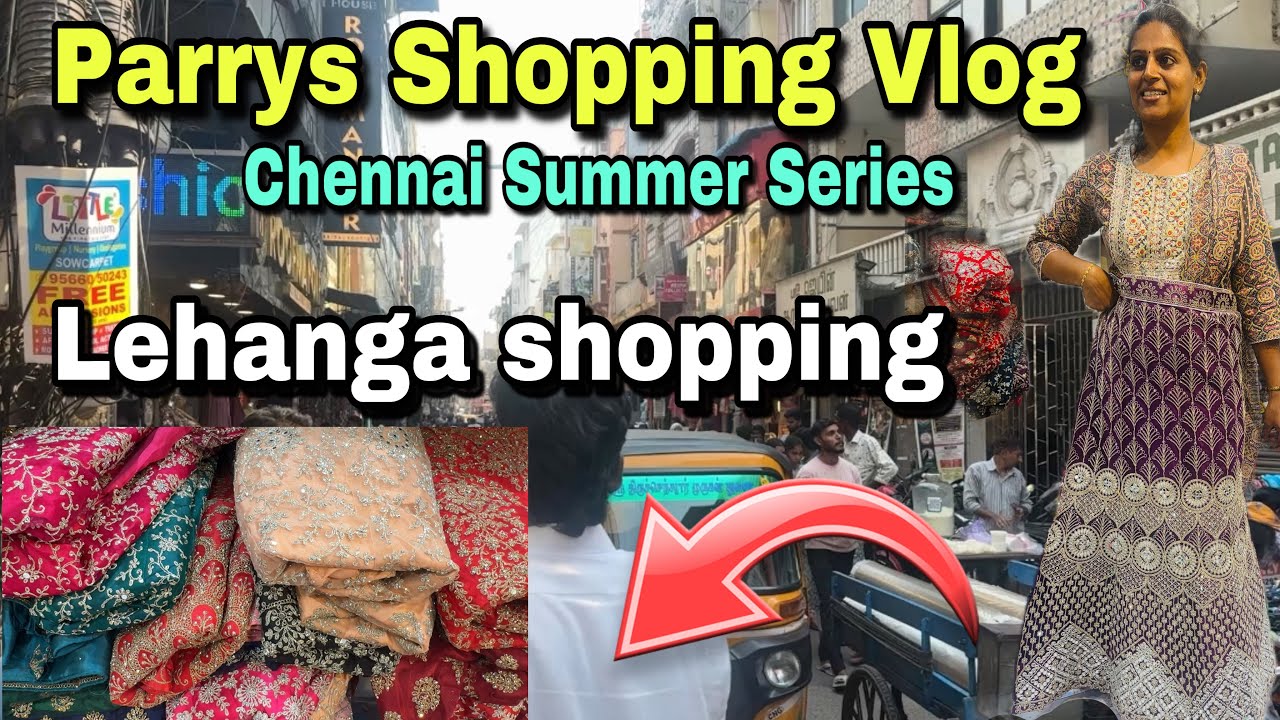 Chennai Parrys Corner Shopping | Best Lehanga Shop | Chennai Summer Series | Guru Krupa Fashion