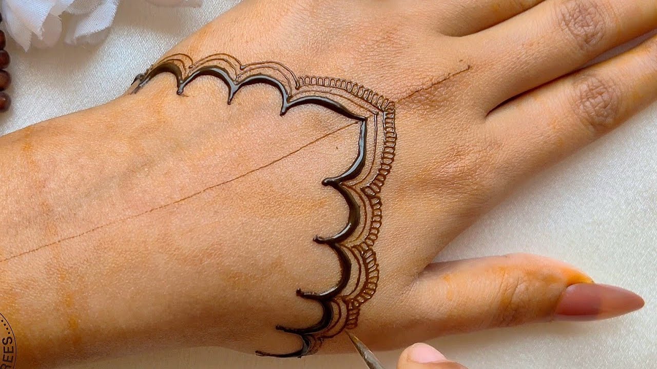 New eid special minimal mehndi design 2026 || mehndibyshiri || easy back side henna #2026 #eid 