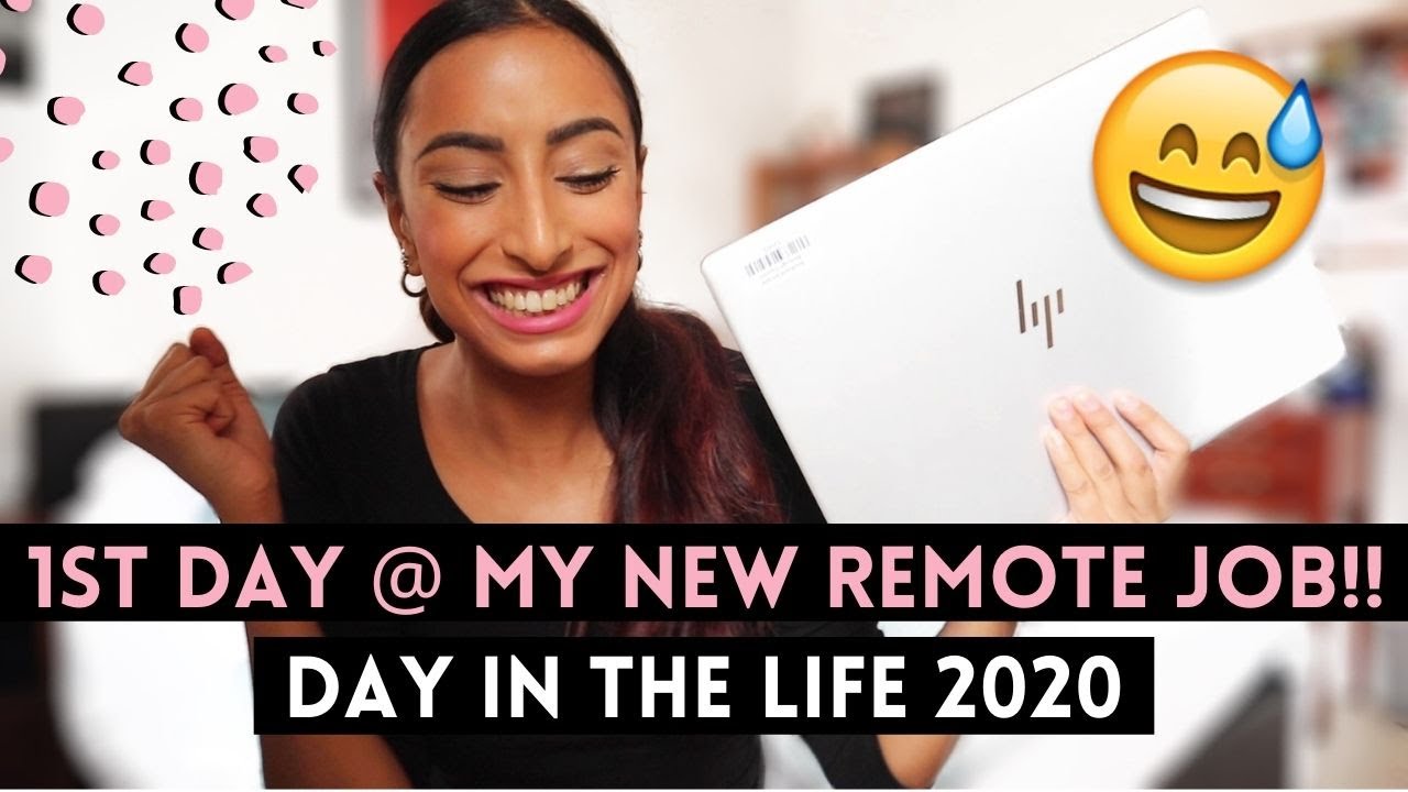THE FIRST DAY AT MY REMOTE JOB!!  | * I’M NERVOUS * | Day In The Life WORKING FROM HOME 2020 !!