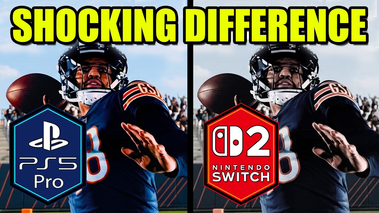 Сравнение Madden NFL 27: Nintendo Switch 2 против PS5 Pro