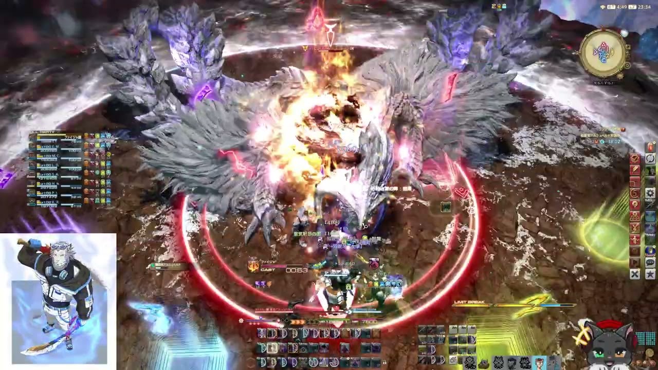 【 FF14 】極護竜アルシュベルド狩猟戦　D4黑魔導士　初クリア