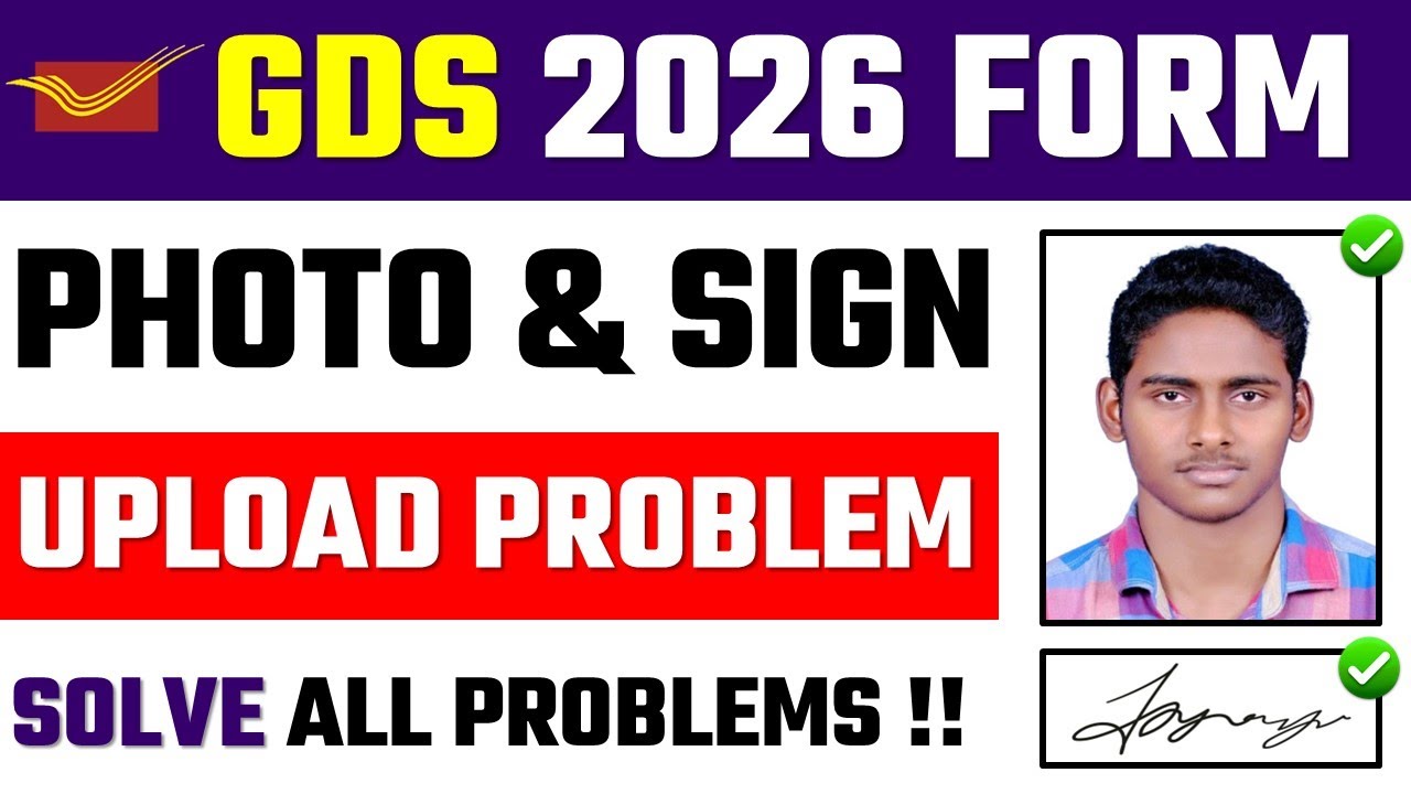 Indian Post GDS 2026 Photo And Signature Upload Kaise Kare||Indian Post GDS Photo/Signature Resize