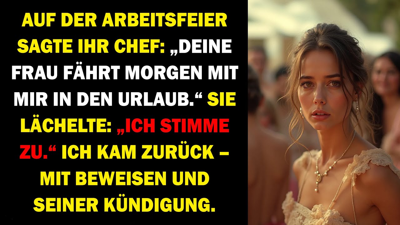 MEINE FRAU STIMMTE VOR ALLEN ZU, MIT IHREM CHEF IN DEN URLAUB ZU FAHREN — IHRE WORTE ÄNDERTEN ALLES.