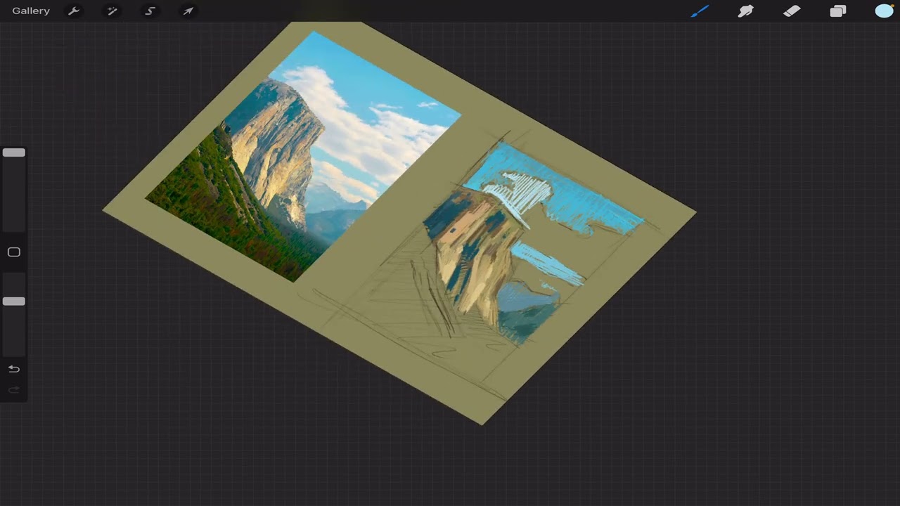 Digital Landscape Sketching in Procreate