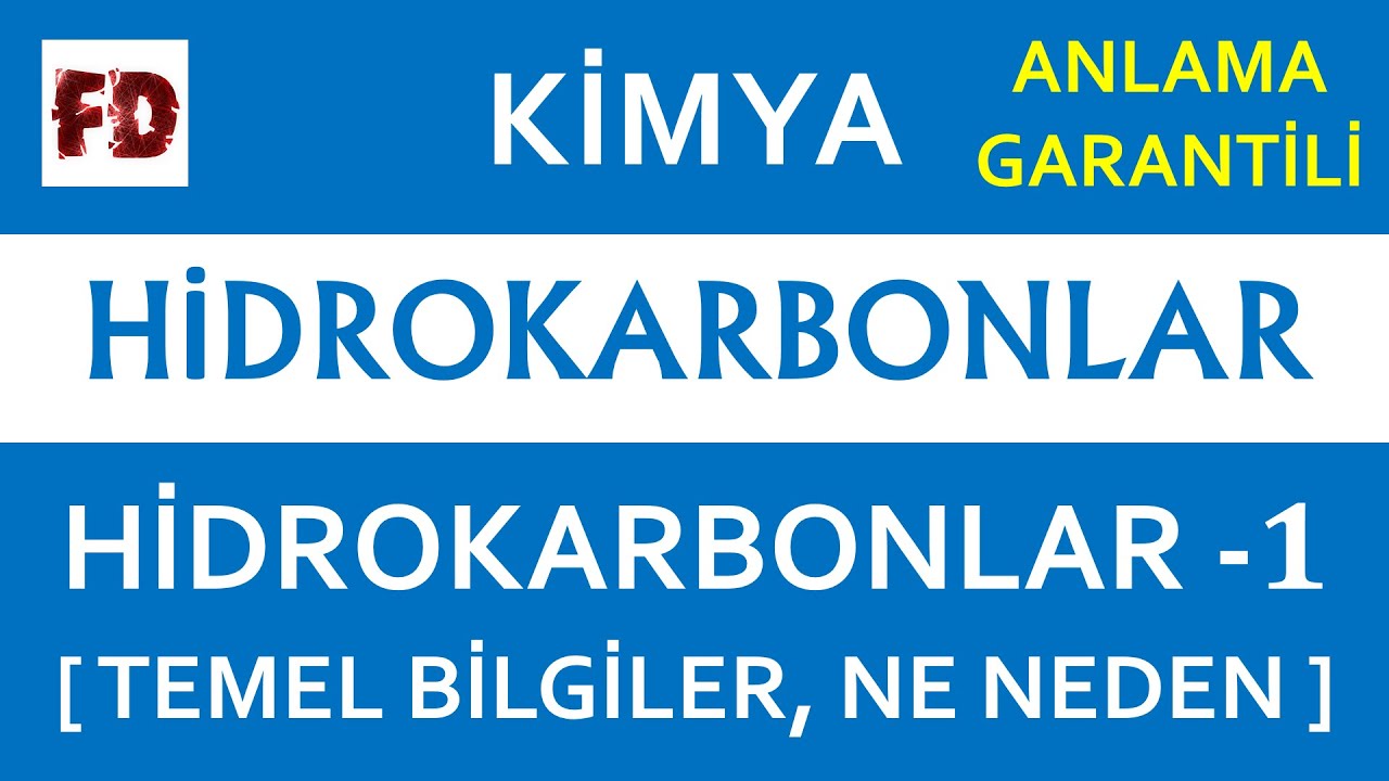 HİDROKARBONLAR 1 KONU ANLATIMI 12dk da ! [ ÖZEL ANLATIM ] ( ANLAMA GARANTİLİ )