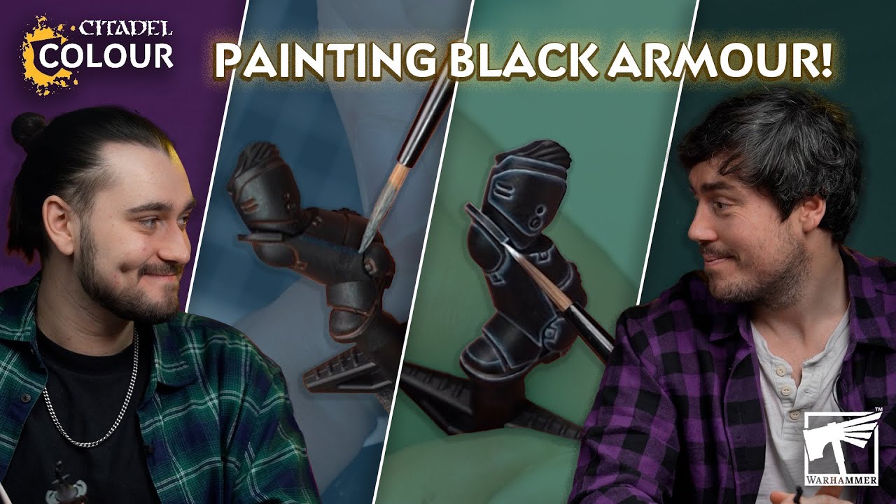 Getting Better at Painting Black Armour!? | Painting Warhammer