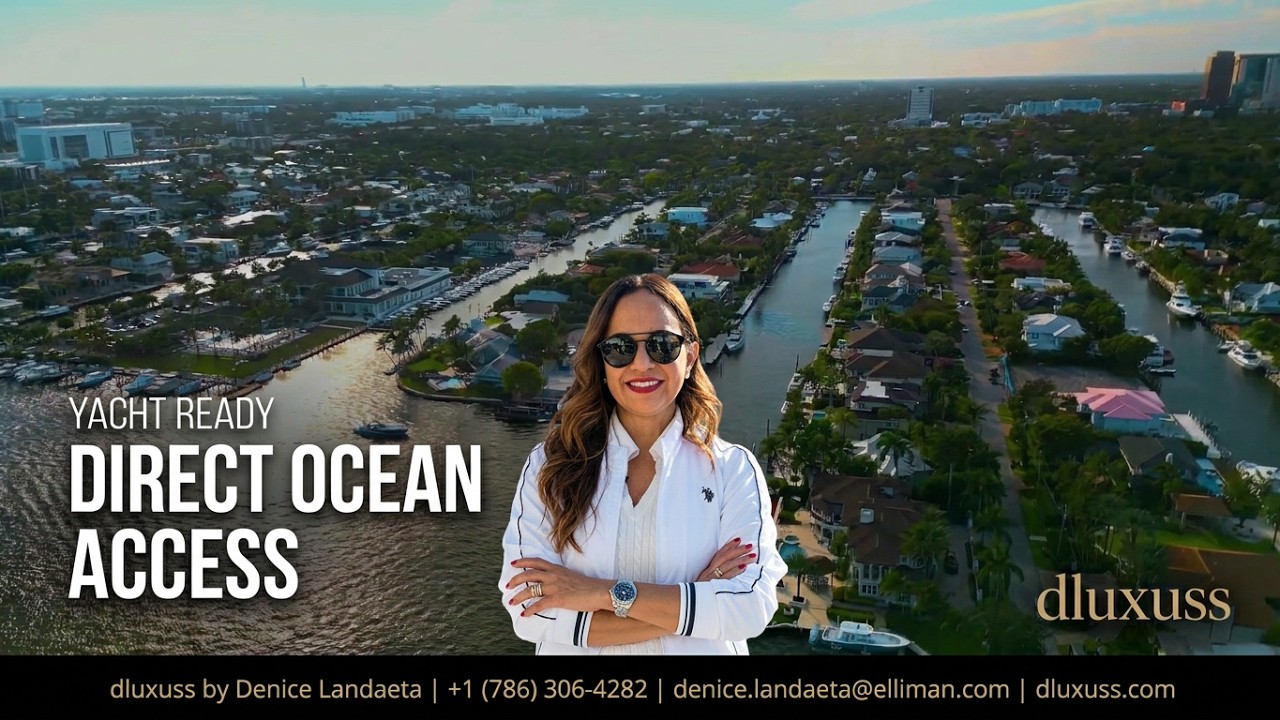 DIRECT OCEAN ACCESS Waterfront Home | Deep Water Dock for 65’ Yacht | Fort Lauderdale Luxury Tour