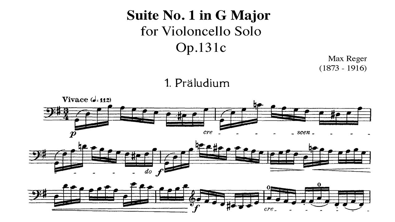 Reger: Suite in G major for Solo Cello, Op. 131c, No. 1 - Emanuel Feuermann, 1934 - Columbia ML 4678