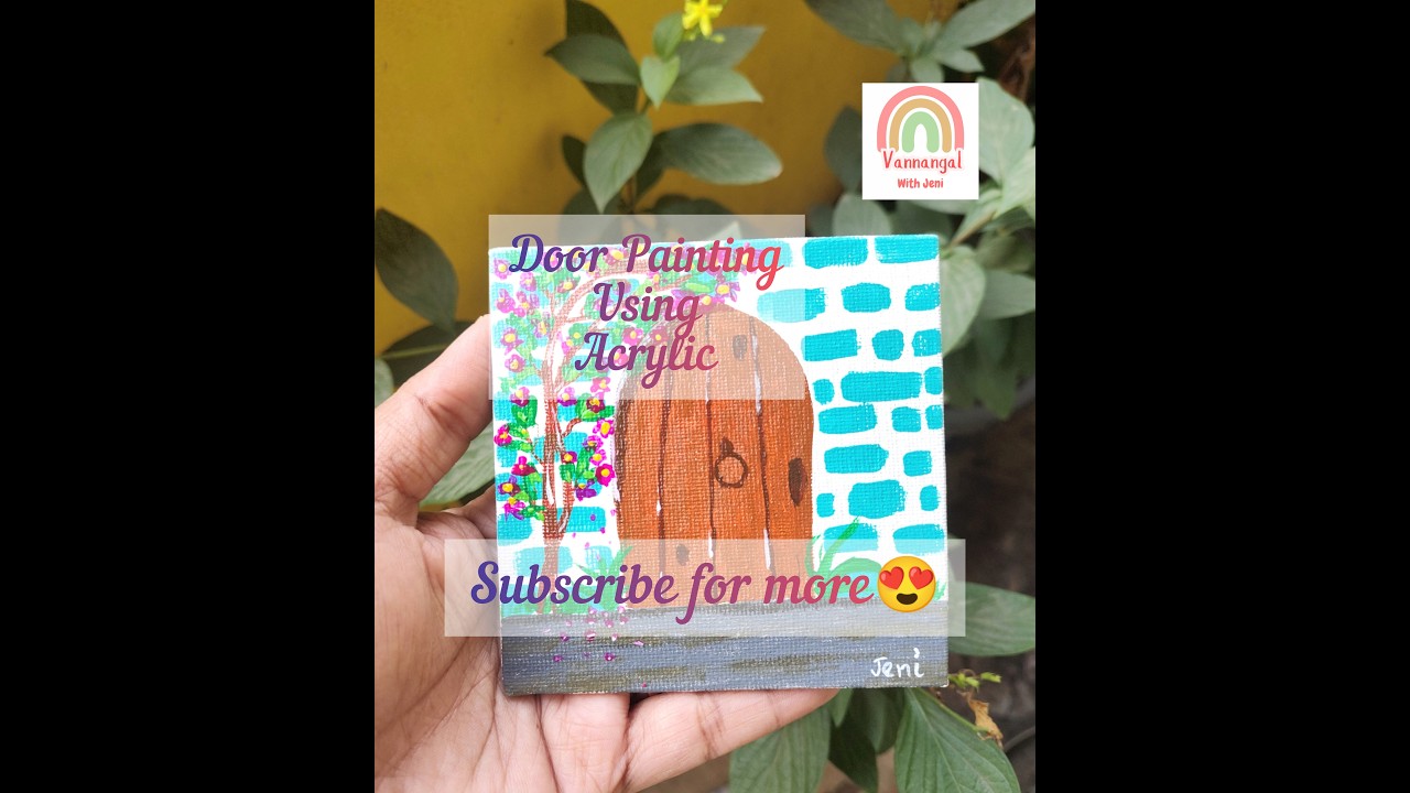 Simple Acrylic Painting|Door Painting|Acrylic Painting|Acrylic Painting for Beginners|Painting