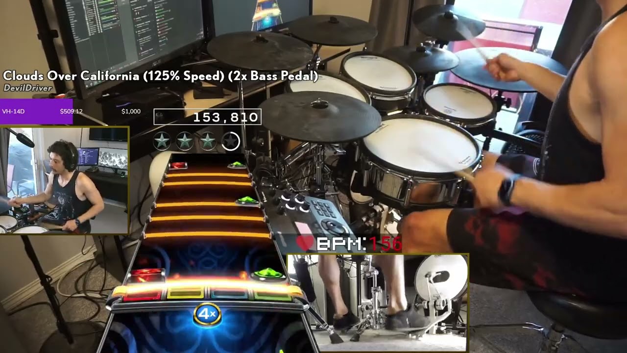 Clouds Over California (125% Speed) by DevilDriver - Pro Drums FC