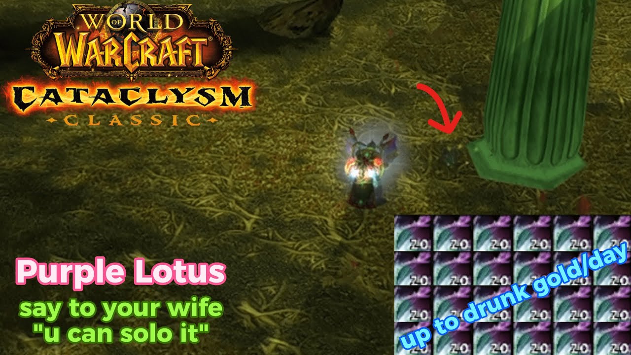 Cataclysm: The Best Purple Lotus Farm Location - Cataclysm Gold Farm