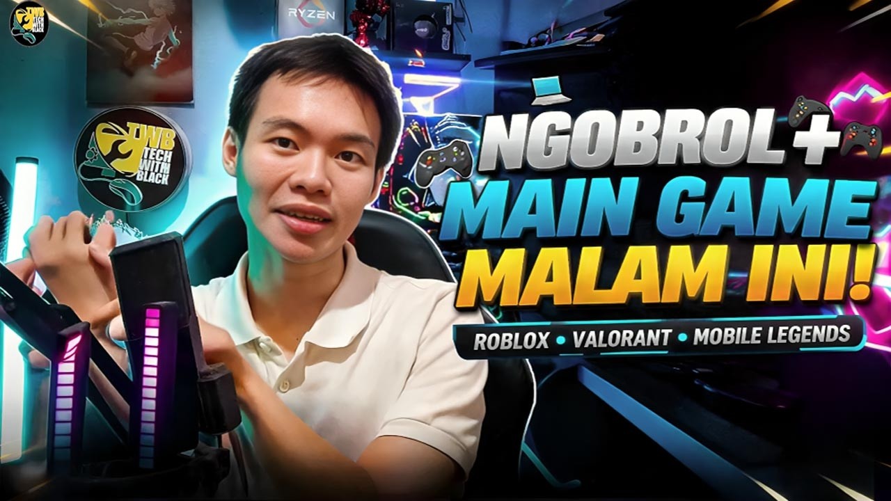 malam ini bahas komputer dan gaming , bisa roblox valorant mobile legend #techwithblack #laptop #pc