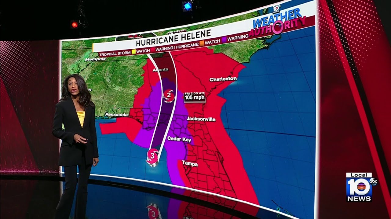 Hurricane Helene nearing landfall along Florida's big bend as strong Category 3