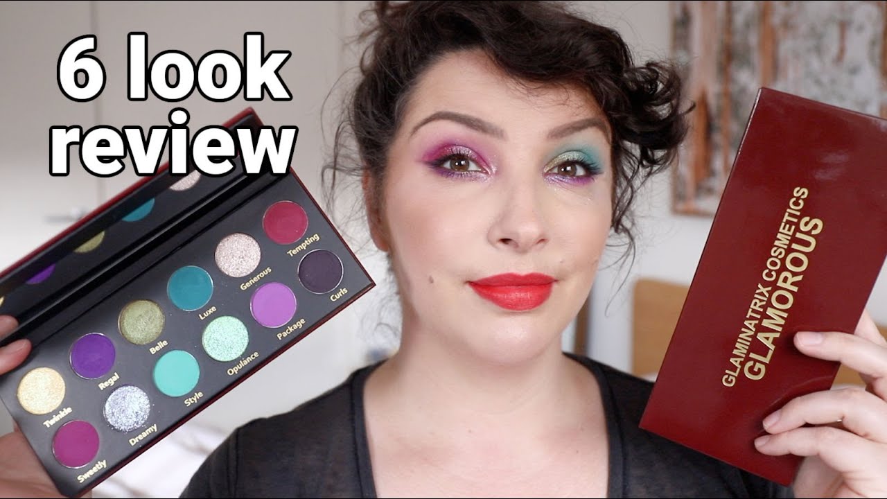 Multi-look review of the Glaminatrix Cosmetics Glamorous Palette