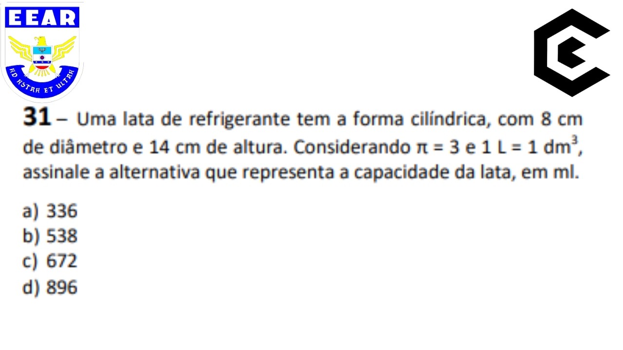 QUESTÃO 31 EEAR 2025/2026 CFS 2