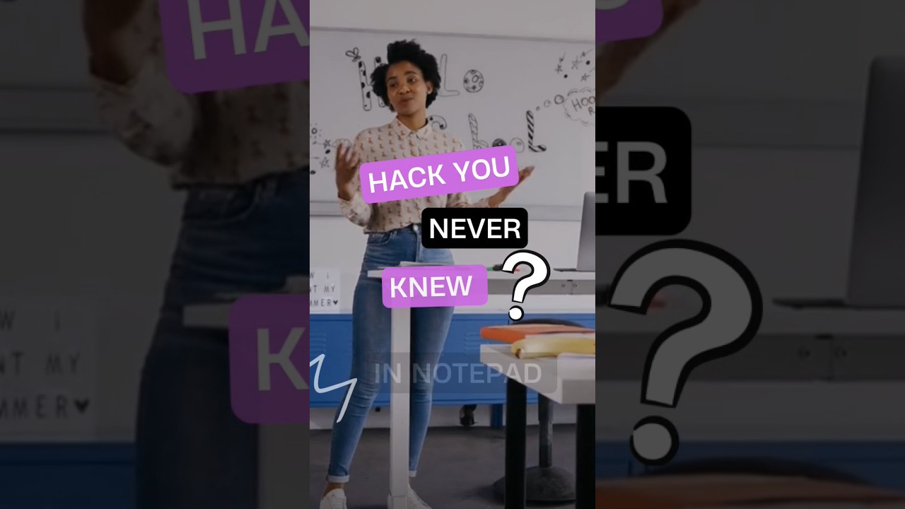 🔥Hack you never Knew 🤔 in notepad📋?  #shorts #typingtricks