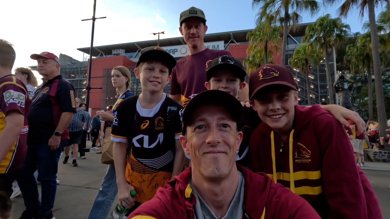 First ever Brisbane Broncos game, versus the Gold Coast Titans