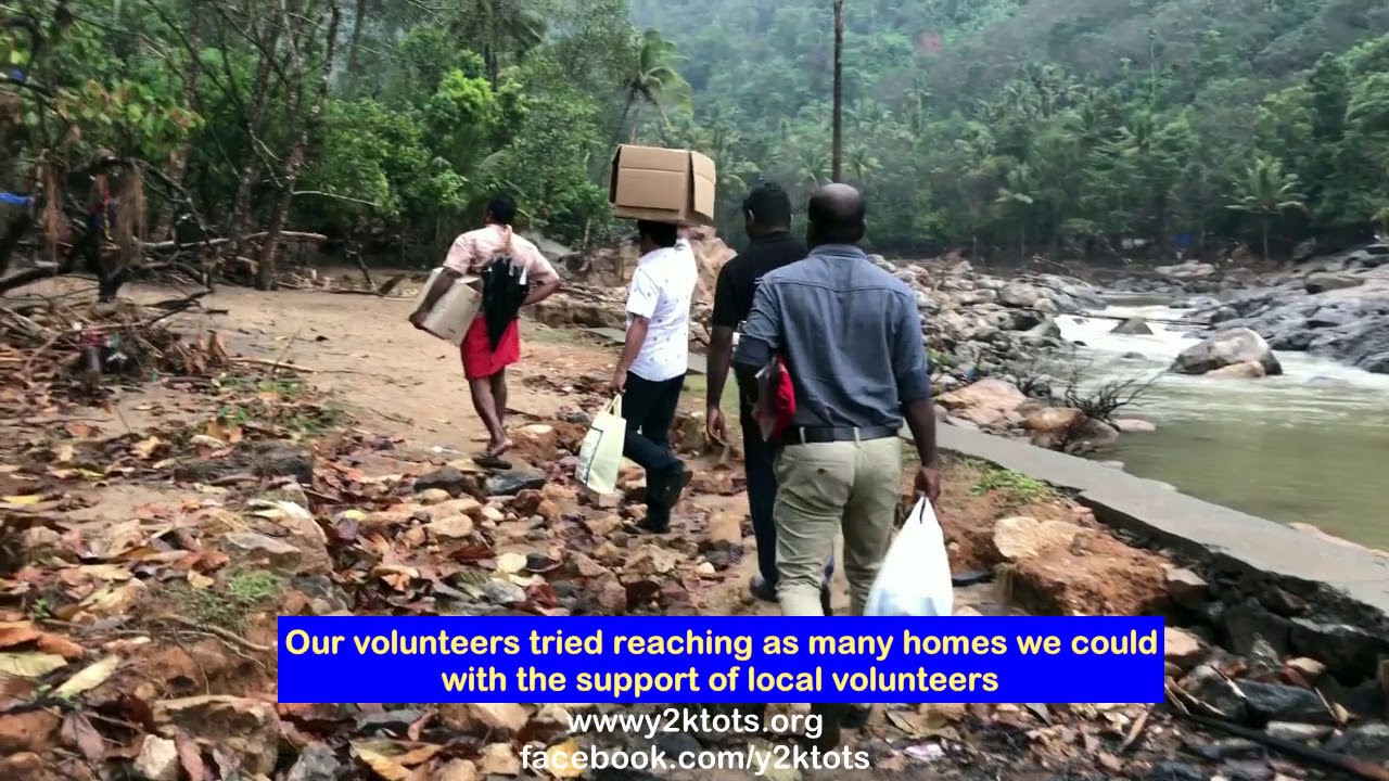 Relief material distribution in flood and landslide affected idukki