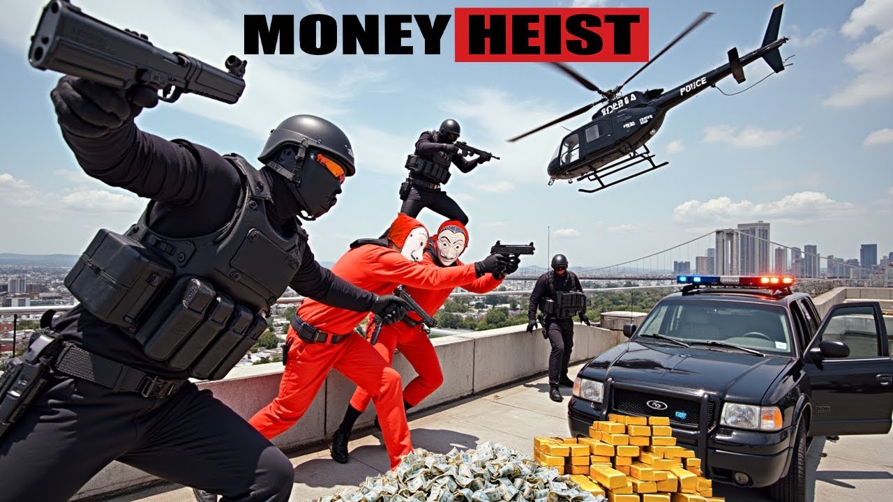 PARKOUR VS MONEY HEIST! | Bad guy pretend to be police to break into the base to rob gold | Epic POV