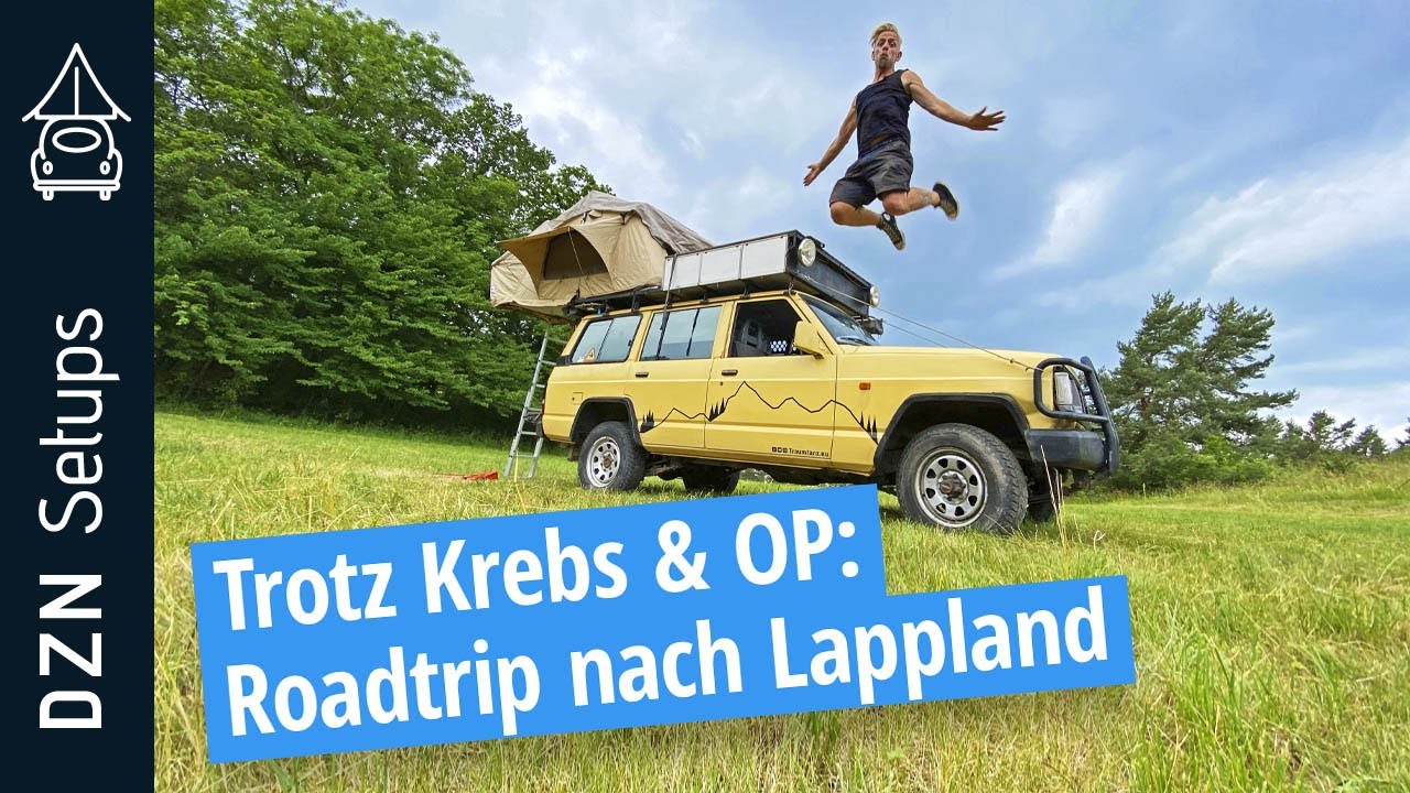 Trotz Krebs & OP: Roadtrip nach Lappland | Nissan Patrol Station Wagon mit Roof Lodge 140 Dachzelt