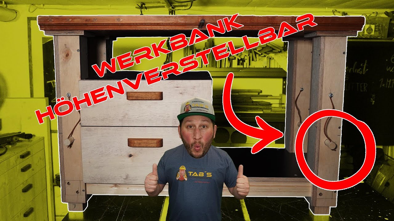 Werkbank für Kinder selber bauen - Höhenverstellbar und stabil