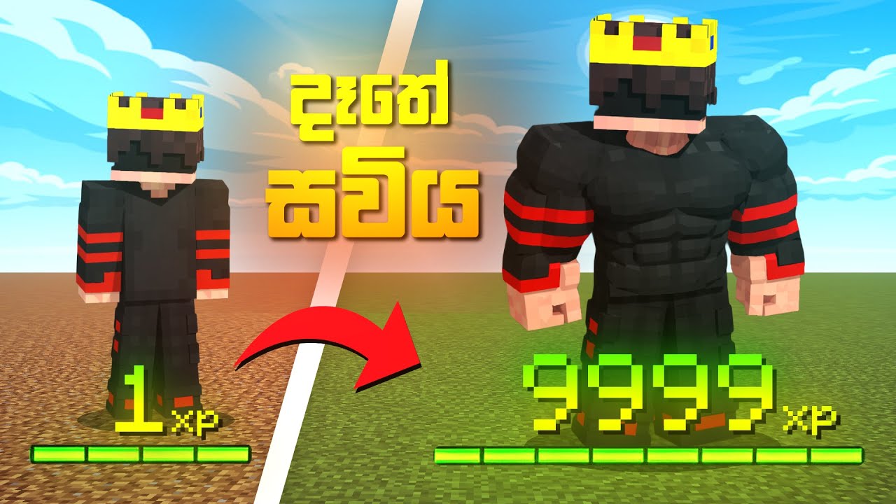 දෑතේ සවිය | Minecraft but XP = Strength | Sinhala