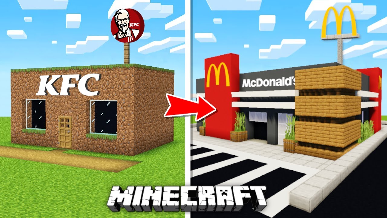 Poprosiłem 10 LOSOWYCH OS&Oacute;B aby zbudowali FAST FOOD w MINECRAFT!