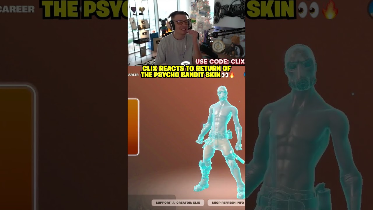 Clix REACTS to the RETURN of the Psycho Bandit skin 👀🔥