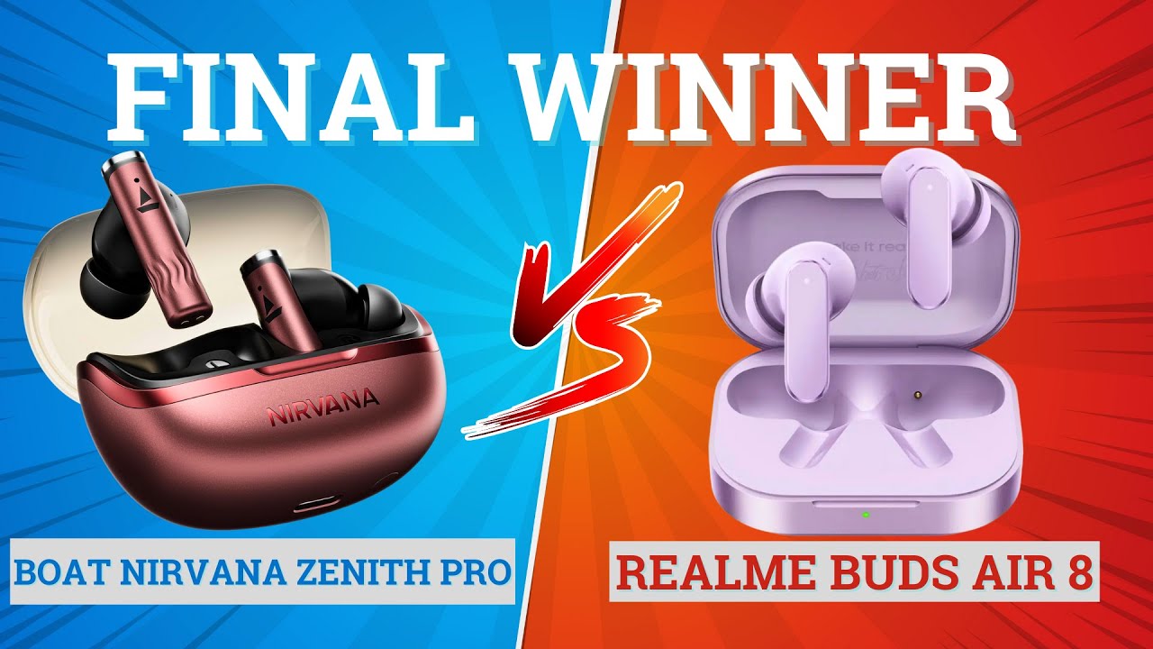 boAt Nirvana Zenith Pro vs Realme Buds Air 8⚡ Full Comparison ⚡Best for Music, Bass & Gaming 🔥