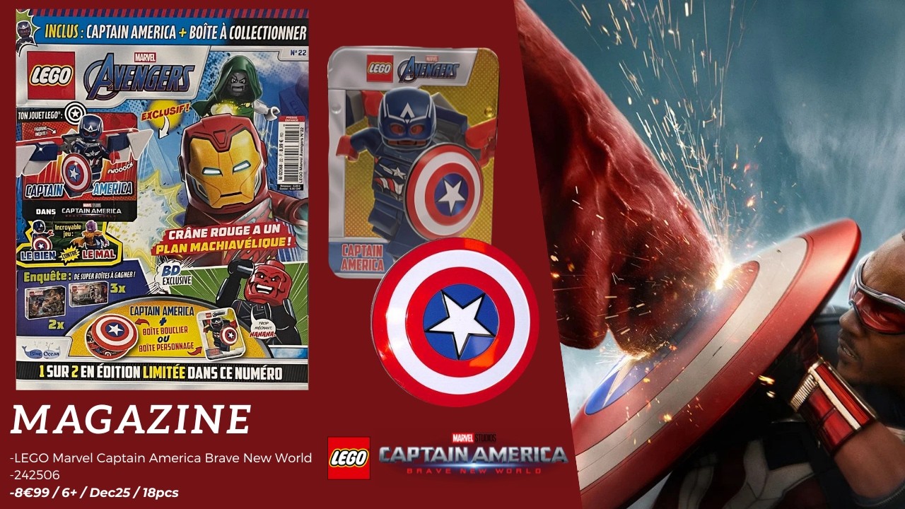 Magazine LEGO Marvel Avengers / Captain America Brave New World de Décembre 2025 !!!!!!