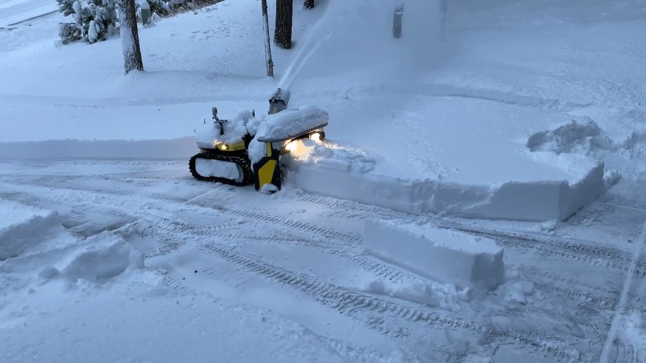 230lb Robot Snow Blower Works HARD to clear +7