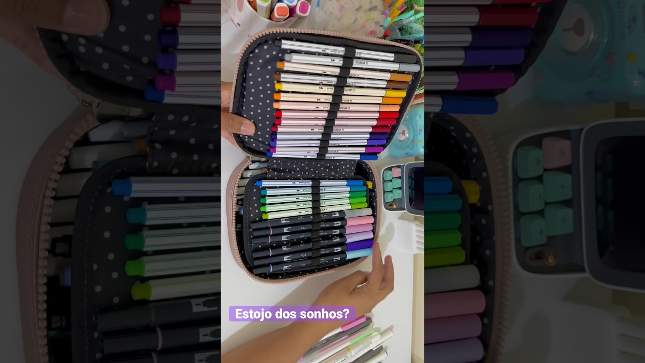 ORGANIZEI MEU ESTOJO DA KIPLING S&Oacute; COM BRUSH PEN #shorts