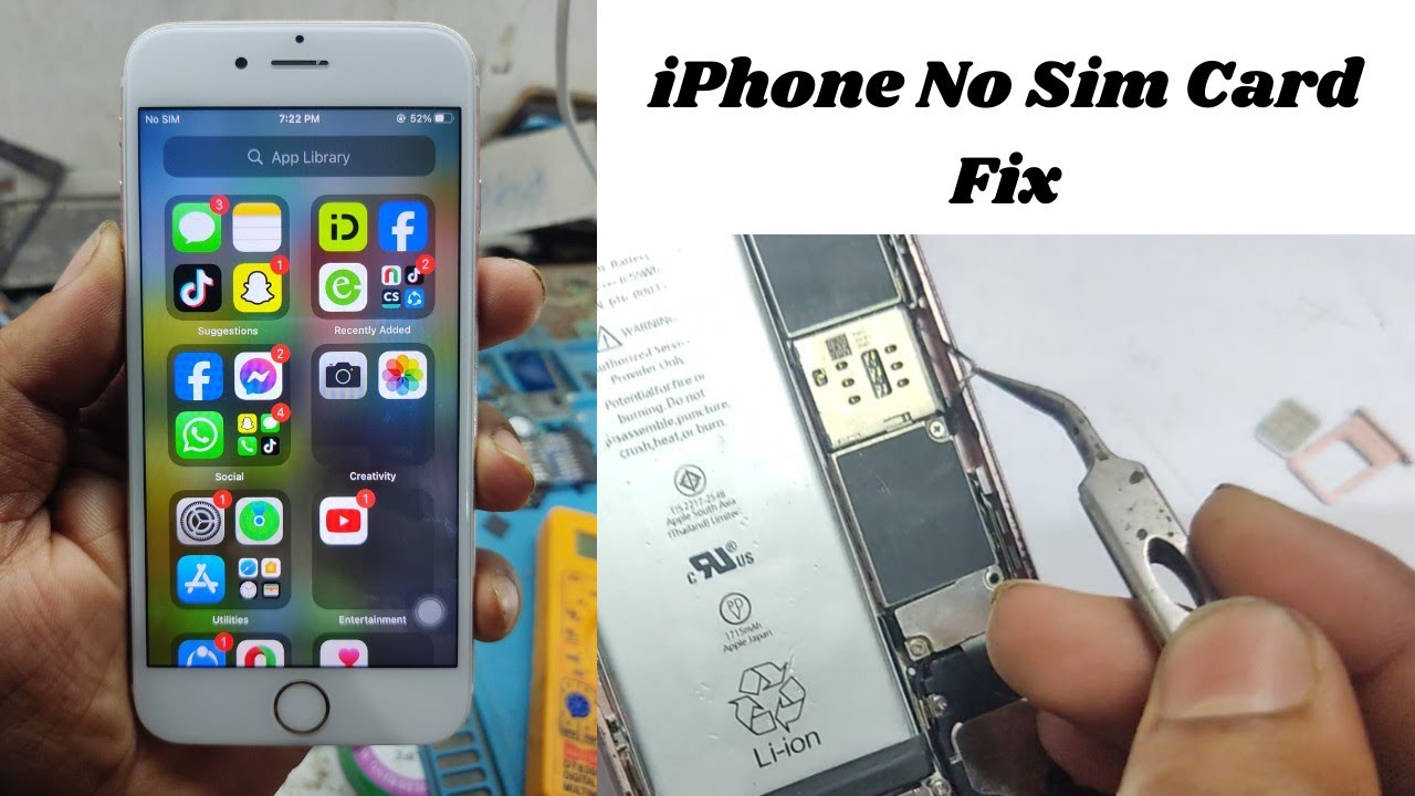 How to Fix iPhone No SIM Card Detected Error iPhone 6 6s Fix NO Service/ NO Signal  No Searching Fix