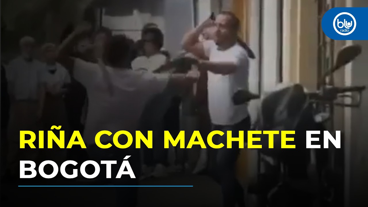 Momentos de pánico en Bogotá tras riña con machete entre comerciantes