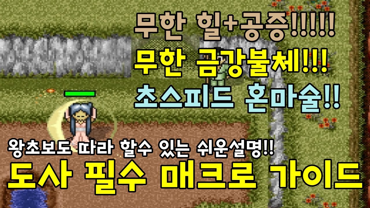 [바람의나라 클래식] 빠르고 쉬운 도사 매크로 세팅 및 사냥 시전영상